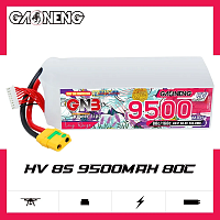 Аккумулятор LiPo GAONENG GNB 9500mAh HV 8S 30.4V 80C XT90S