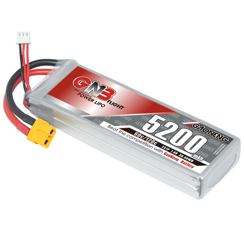Аккумулятор LiPo GAONENG GNB 5200mAh 2S1P 7.4V 60C 134х44х34mm XT60 фото 4
