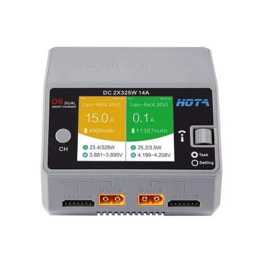 Зарядное-разрядное устройство HOTA D6 для LiPo аккумуляторов FPV (Серый цвет) фото 2