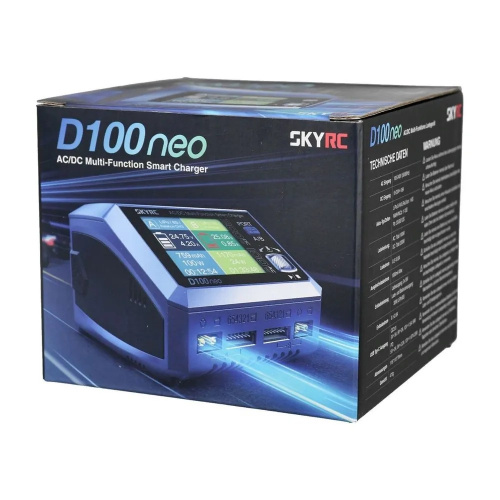 Двухпортовое зарядное устройство SkyRC D100neo (AC/DC: 100W/200W) Оригинал фото 6