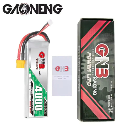Аккумулятор Li-po Gaoneng GNB 4000mah 2S1P 7.4V 70C 14x43x135mm XT60 фото 5