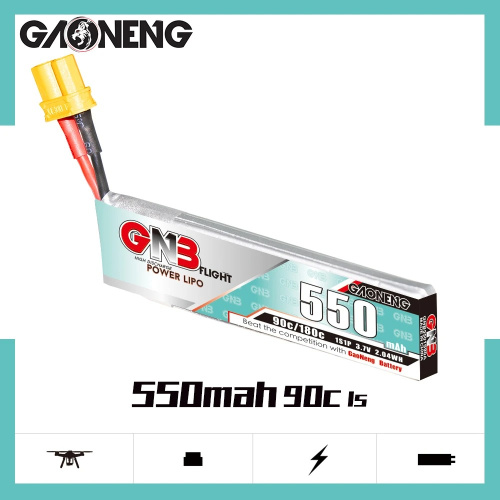 Аккумулятор Li-po Gaoneng GNB 550mah 1S1P 3.7V 90C XT30 6x18x66mm