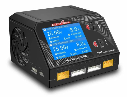 2х-канальное Зарядное устройство UltraPower UP7 AC200W/DC400W для Rc-FPV