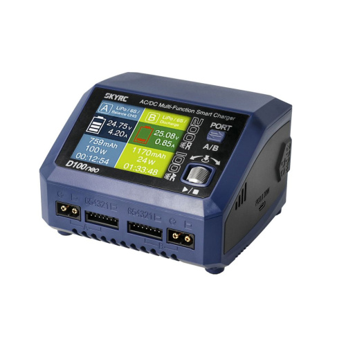 Двухпортовое зарядное устройство SkyRC D100neo (AC/DC: 100W/200W) Оригинал