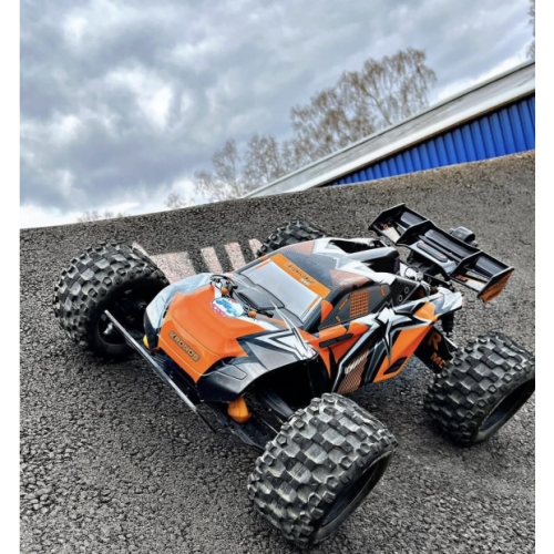 Колеса в сборе (2шт) Louise RC MFT ST-UPHILL SPORT для автомоделей монстр трак, трагги 1/8 масштаба, черные диски, HEX: 17мм фото 5