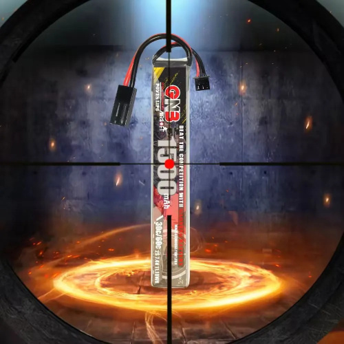 Аккумулятор для страйкбола Li-po Gaoneng GNB 1500MAH 2S1P 7.4V 30C 13x21x128mm Mini Tamiya фото 5