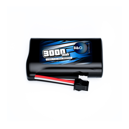 Аккумулятор Li-ion B&C 3000mah 7,4v (2s) 18650, SM3P, Soft case, для моделей MN
