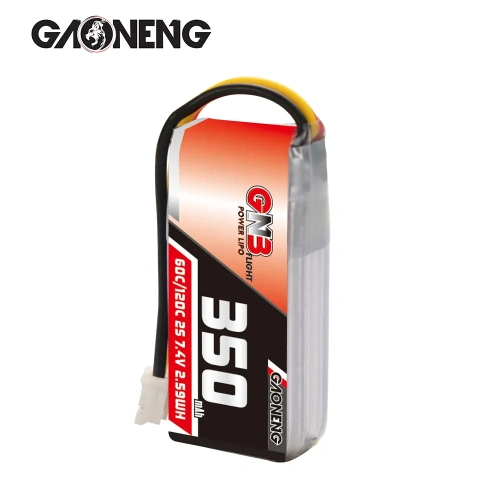 Аккумулятор Li-po GAONENG GNB 350mAh 2S1P 7.4V 60C LiPo Battery PH2.0 3Pin Connector фото 3