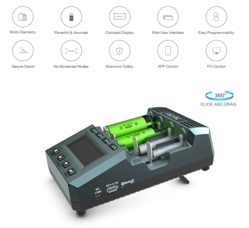 Универсальное зарядное устройство SkyRc MC3000 для аккумуляторов AA, AAA, AAAA, Sub-C, C, RCR123, 18650 фото 2
