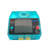 Зарядное-разрядное устройство HOTA D6 Pro AC/DC для LiPo аккумуляторов FPV (Голубой-прозрачный цвет)