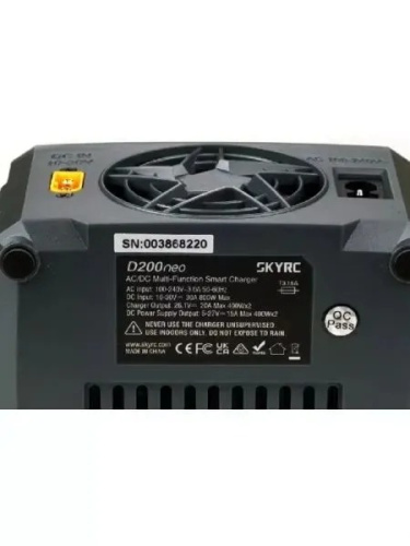 Двухпотровое зарядное устройство SkyRC D200neo (AC - 200Вт, DC - 2х400Вт) Оригинал фото 7