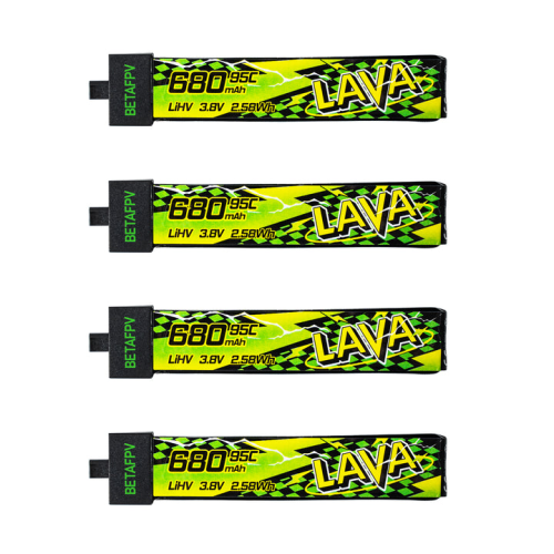 Аккумуляторы Li-po BetaFPV LAVA II 680mAh 1S 3.8V HV 95C BT2.0 (Набор 4 штуки)