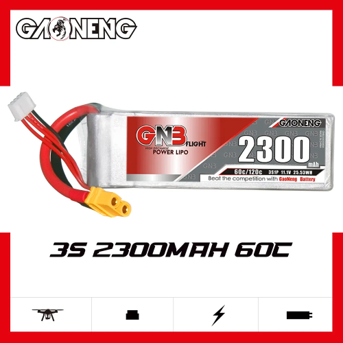 Аккумулятор LiPo GAONENG GNB 2300mAh 3S1P 11.1V 60C 107х34х25mm XT60
