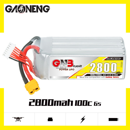 Аккумулятор Li-po Gaoneng GNB 2800mah 6S1P 22.2V 100C 55*34*111mm XT60