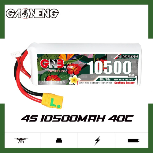 Аккумулятор Li-po Gaoneng GNB 10500mah 4S1P 14.8V 40C 47x55x179mm