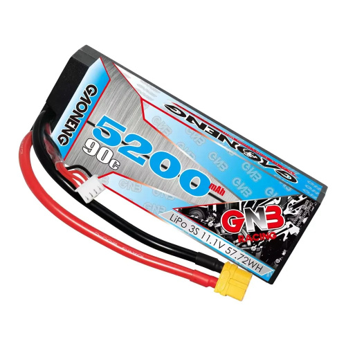 Аккумулятор Li-po Gaoneng GNB 5200MAH 11.1V 3S1P 90C 38x48x139mm XT60 фото 4