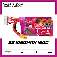 Аккумулятор Li-po Gaoneng GNB 1050mah 8S1P 29.6V 160C 44*38*83mm XT60