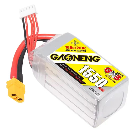 Аккумулятор Li-po Gaoneng GNB 1550mah 4S1P 14.8V 100C 35x34x73mm XT60 фото 2