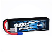 Аккумулятор Li-po B&C 8000 MAH 14.8V (4s) 90C, EC5, Soft case