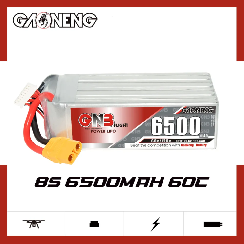 Аккумулятор LiPo GAONENG GNB 6500mAh 8S 29.6V 60C XT90