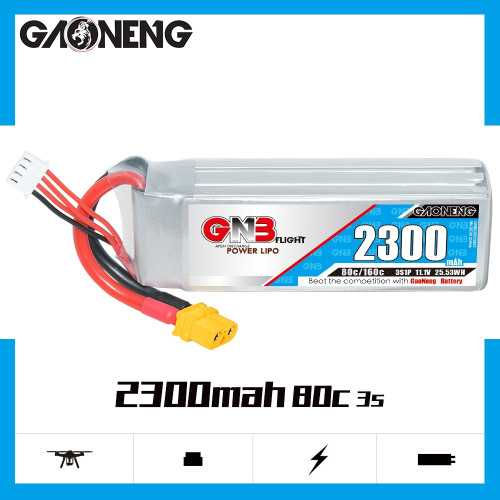 Аккумулятор Li-po Gaoneng GNB 2300mah 3S1P 11.1V 80C 27x34x107mm XT60