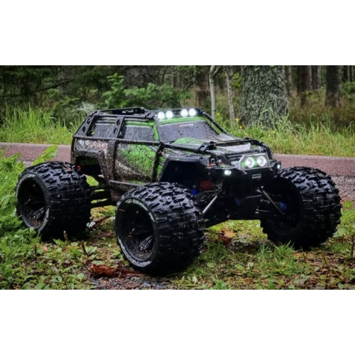 Колеса в сборе (2шт) Louise RC MT-PIONEER SPORT для автомоделей монстр трак, трагги 1/8 масштаба, черные диски, HEX: 17мм фото 5