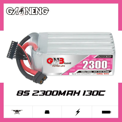 Аккумулятор LiPo GAONENG GNB 2300mAh 8S1P 29.6V 130C 113х35х66mm XT90S