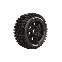 Колеса в сборе (2шт) Louise RC B-PIONEER SPORT для автомоделей Багги 1/5 масштаба, черные диски, HEX: 24мм