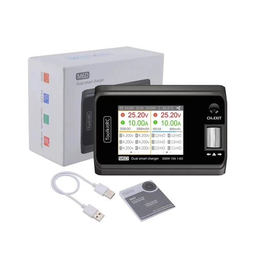 Зарядное устройство (З/У) ToolkitRC M6D для RC-FPV Черный цвет (Оригинал) фото 9