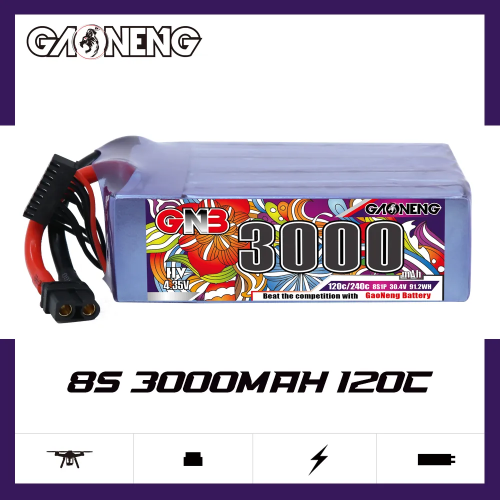 Аккумулятор LiPo GAONENG GNB 3000mAh 8S1P 30.4V 120C 111х35х76mm XT90S