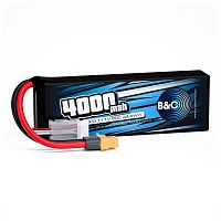Аккумулятор Li-Po B&C 4000 MAH 11.1v (3s) 90C, XT60, Soft case