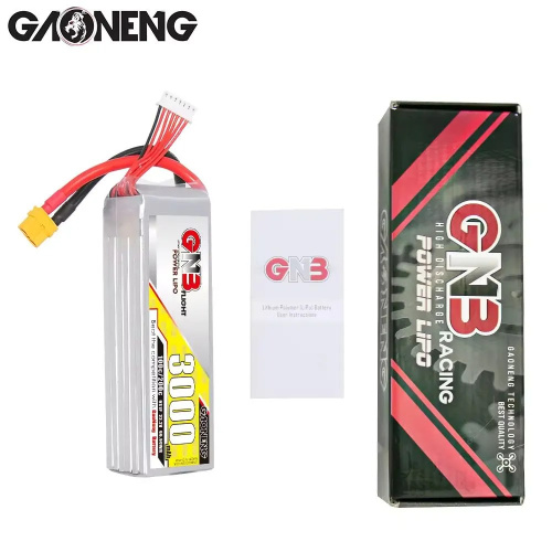 Аккумулятор Li-po Gaoneng GNB 3000mah 6S1P 22.2V 100C 32x44x138mm XT60 фото 5
