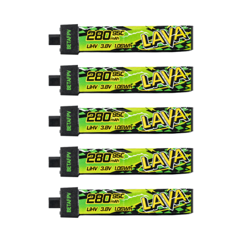 Аккумуляторы Li-po BetaFPV LAVA II 280mAh 1S 3.8V HV 95C BT2.0 (Набор 5 штук)