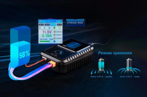 Зарядное устройство ToolkitRC M450 5A 50W 4S AC фото 9