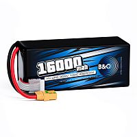 Аккумулятор Li-Po B&C 16000 MAH 30.8V (8s HV) 100C, XT90S, Soft case