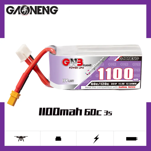 Аккумулятор Li-po Gaoneng GNB 1100mah 3S1P 11.4V HV 60C XT30