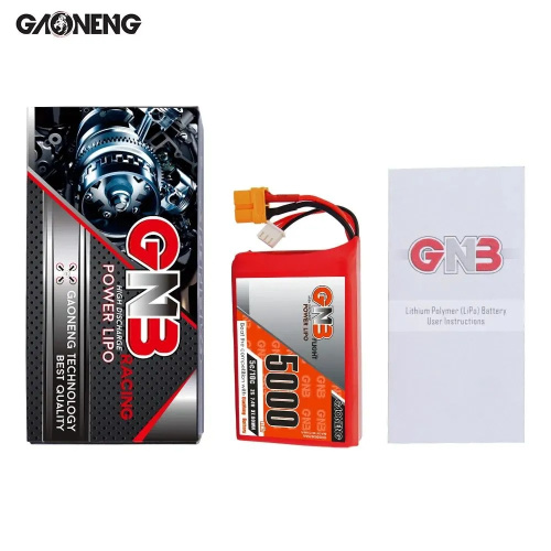 Аккумулятор Li-po Gaoneng GNB 5000mah 2S1P 7.4V 5C 20*53*81mm for Radiomaster TX16S фото 6
