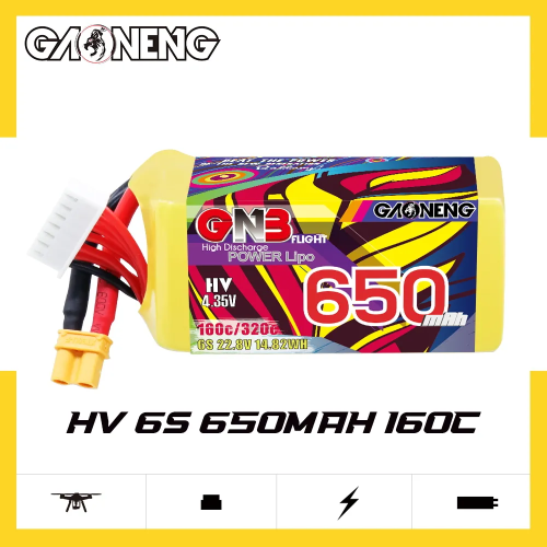Аккумулятор LiPo GAONENG GNB LiHV 650mAh 6S 22.8V 160C XT30