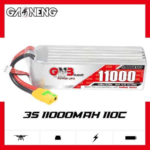 Аккумулятор Li-po Gaoneng GNB 11000mah 3S2P 11.1V 110C 46x49x164mm XT60