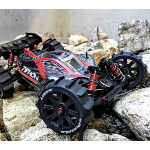 Колеса в сборе (2шт) Louise RC B-PADDLE SOFT для автомоделей багги 1/8 масштаба, черные диски, HEX: 17мм фото 2