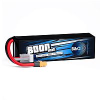Аккумулятор Li-po B&C 8000 MAH 14.8V (4s) 90C, XT60, Soft case
