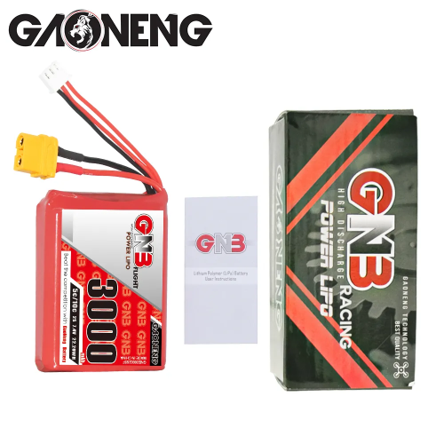 Аккумулятор LiPo GAONENG GNB 3000mAh 2S 7.4V 5C XT60 for Radiomaster TX12 фото 4