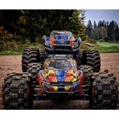 Колеса в сборе (2шт) Louise RC MFT X-CYCLONE для автомоделей Traxxas X-Maxx 1/5, черные диски, HEX: 24мм фото 3