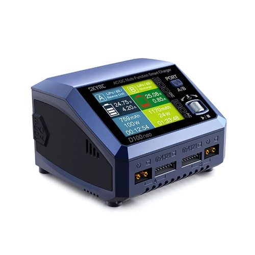 Двухпортовое зарядное устройство SkyRC D100neo (AC/DC: 100W/200W) Оригинал фото 2