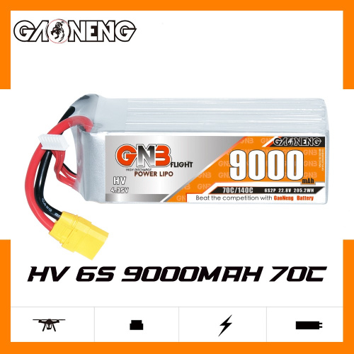 Аккумулятор Li-po Gaoneng GNB 9000mah 6S2P 22.8V HV 70C 71x44x145mm XT60