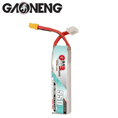 Аккумулятор Li-po Gaoneng GNB 550mah 3S1P 11.1V 90C 18x18x72mm LONG TYPE фото 3