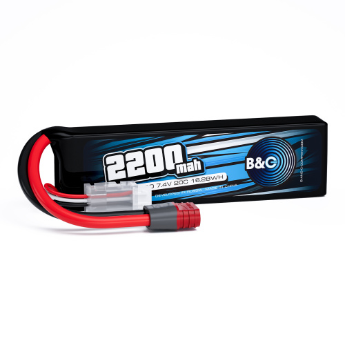 Аккумулятор Li-po B&C 2200 MAH 7.4V (2s) 20C T-plug Soft case