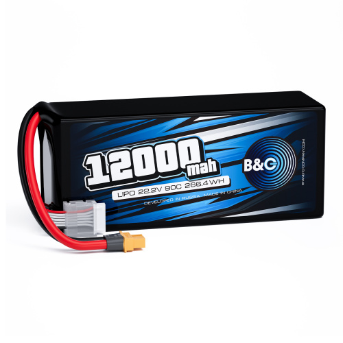 Аккумулятор Li-po B&C 12000 MAH 22.2V (6s) 90C, XT60, Soft case (для FPV дронов)