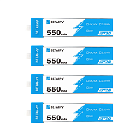 Аккумуляторы Li-po BetaFPV 550mAh 1S 3.8V HV 40/80C BT2.0 (Набор 4 штуки)
