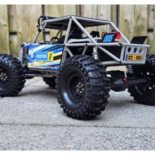 Колеса в сборе (2шт) Louise RC CR-ENDURO 1.9 SUPER SOFT для автомоделей краулер-трофи 1/10 масштаба, черные диски, HEX: 12мм фото 6
